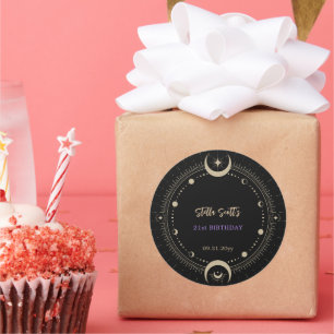 Adesivo Lua Celestial Mística Negra 21º Aniversário