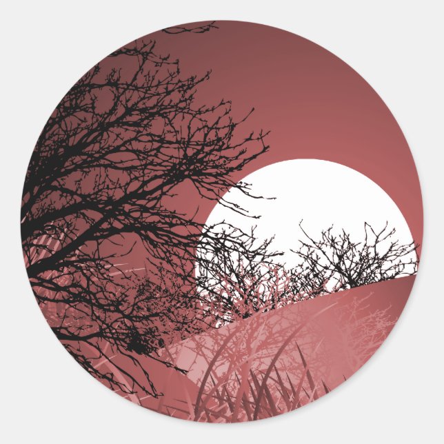 Adesivo LUA DE CAMPO DE cheio - VERMELHO (Frente)