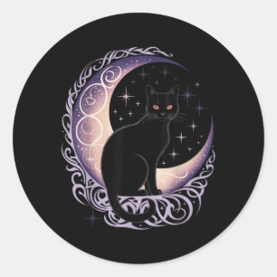Adesivo Lua de Gato Preto Satanismo Demoníaco Bruxaria Dia
