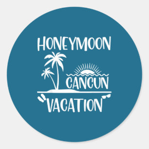 Adesivo Lua de Mel Férias Cancun México Casado