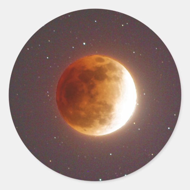 Adesivo Lua de Sangue do Eclipse Lunar (Frente)