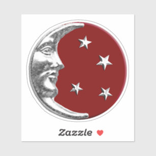 Adesivo Lua do art deco e estrelas - obscuridade -