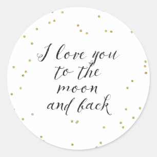 Adesivo Lua e confetes Dourados traseiros