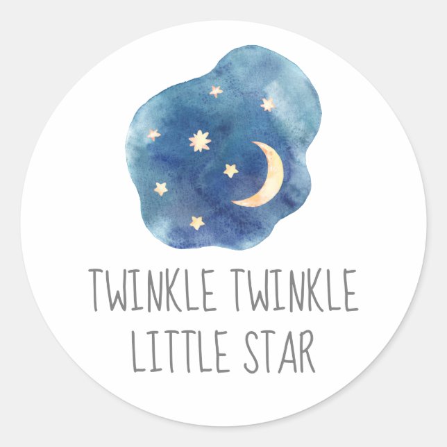 Adesivo Lua e Estrelas Twinkle Pequeno Sticker (Frente)