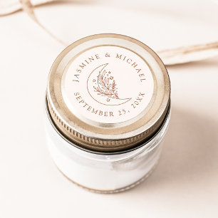 Adesivo Lua Elegante e Estrelas Terracotta - Favor do Casa