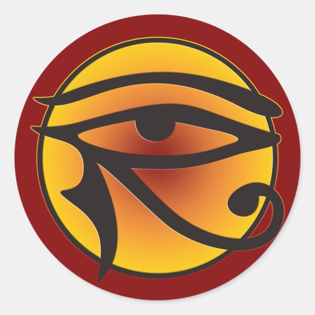 Adesivo Lua Olho De Horo | vermelho escuro (Frente)