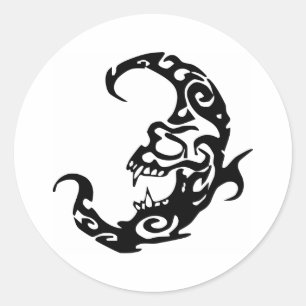 Adesivo Lua tribal do mau do tatuagem