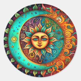 Adesivo Lua Whimsical e Sol