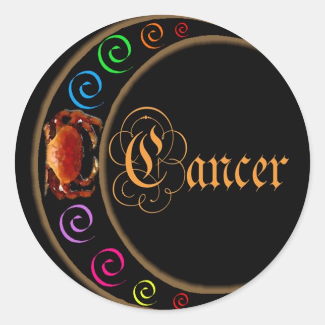 Adesivo Luas Celestrial Cancer Zodiodíaco (Frente)