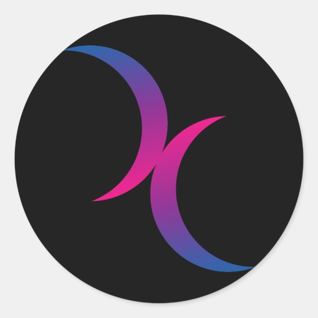 Adesivo Luas duplas bissexuais (Frente)