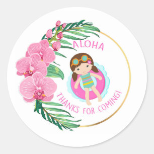 Adesivo Luau Obrigado Pelo Presente.