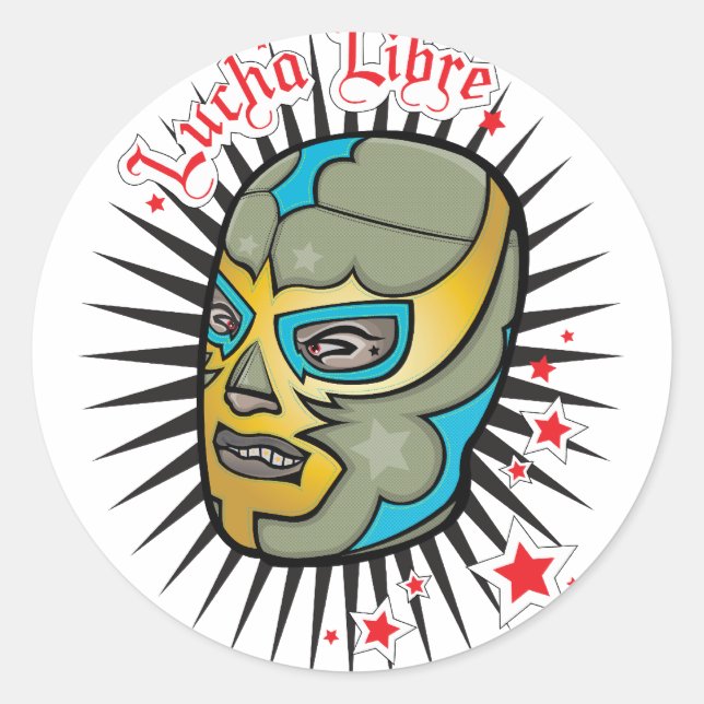 Adesivo Lucha Libre Máscara de Luta Mexicana (Frente)