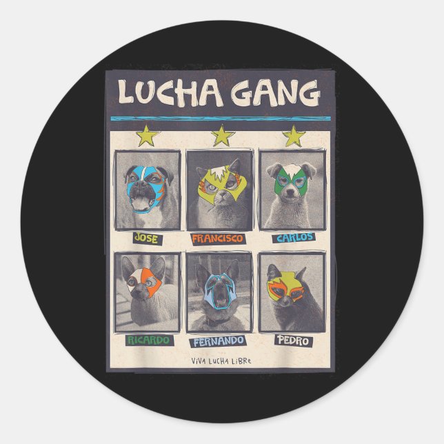 Adesivo Lucha Libre México Luta de papoila Luchador B (Frente)
