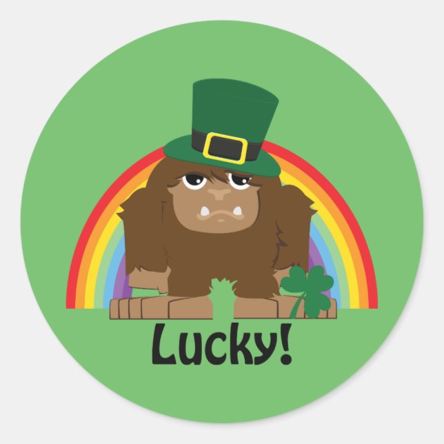 Adesivo Lucky Bigfoot Leprechaun (Frente)