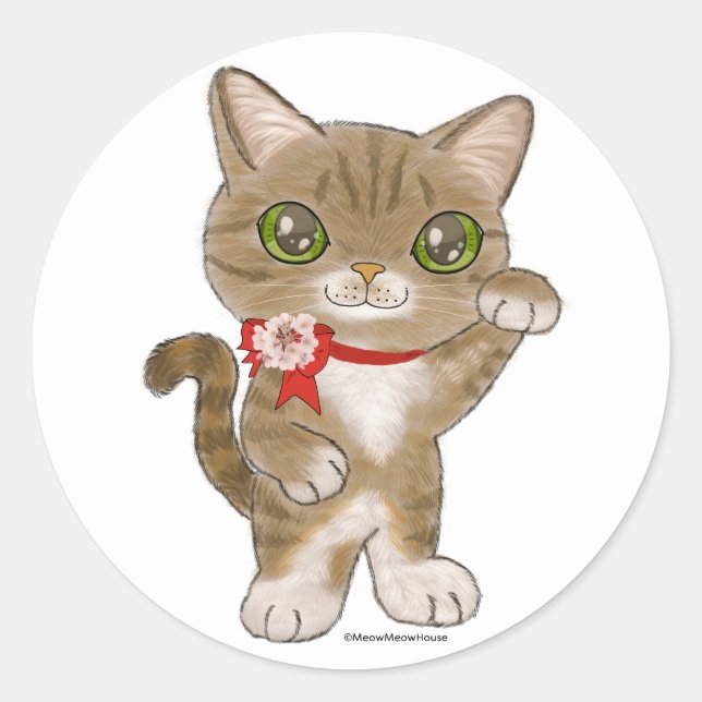 Adesivo Lucky Cat em Londres (Frente)