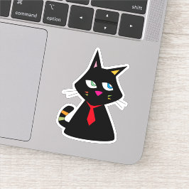 Adesivo Lucky Cat vestindo o rabisco