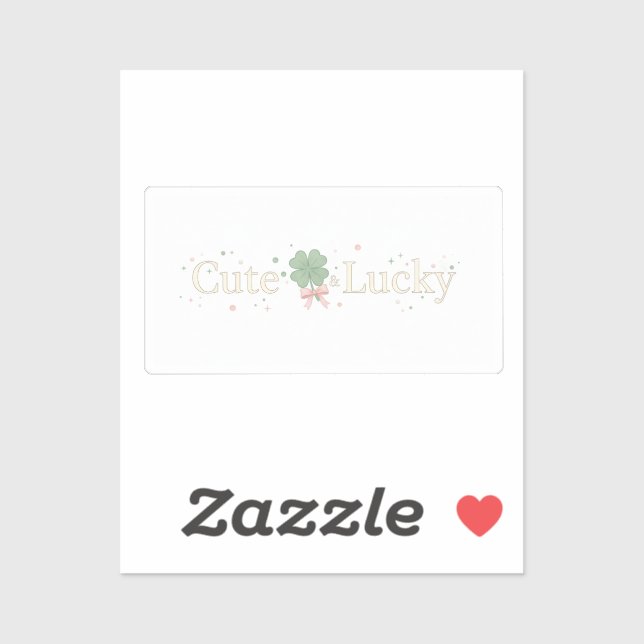 Adesivo Lucky Coquette Aesthetic Bow Clover St Patrick (Folha)