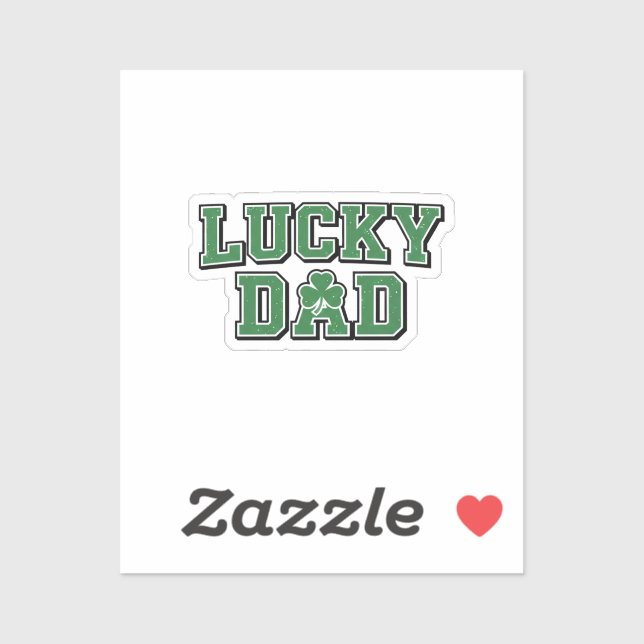 Adesivo Lucky Dad Bold Masculine Forest Green Typography  (Folha)