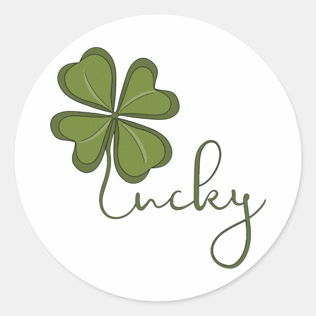 Adesivo Lucky Four Folha Clover (Frente)