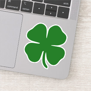 Adesivo Lucky Green Four Folver Clover Irish Vinyl Cut