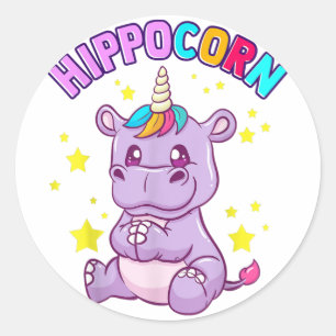 Adesivo Lucky Hippo Sticker - Ideia Bonita do Presente