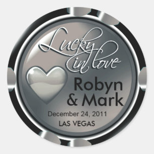 Adesivo Lucky in Love Vegas Newlyweds Casino Chip