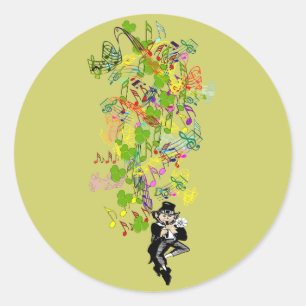 Adesivo Lucky Leprechaun Com Shamrocks