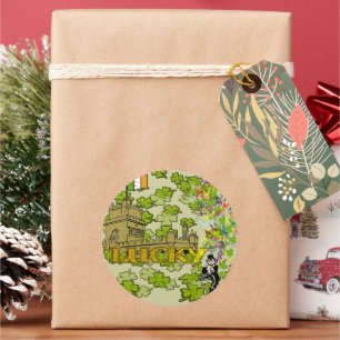 Adesivo Lucky Leprechaun e seu Castelo Irlandês