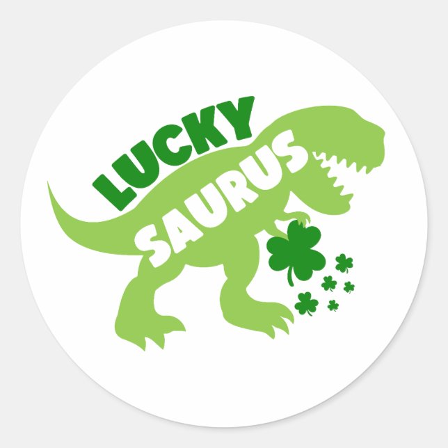 Adesivo Lucky Saurus ☘️ 🦖 (Frente)