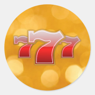 Adesivo Lucky Sete - Red Sevens no Fundo do Ouro