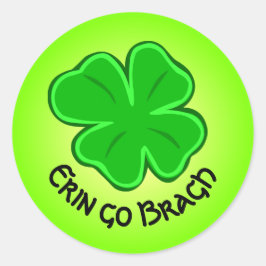 Adesivo Lucky Shamrock Erin Go Bragh Texto Curvo