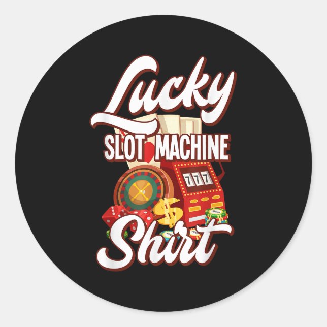 Adesivo Lucky Slot Machine Casino Las Vegas Gambling  (Frente)