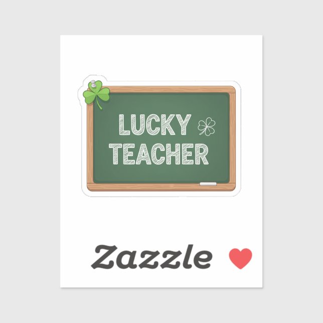 Adesivo Lucky Teacher Blackboard St Patrick's Day Sticker (Folha)