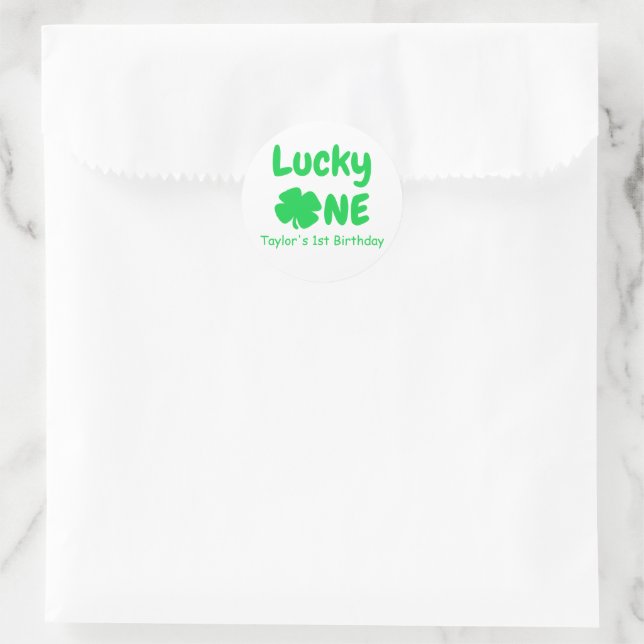 Adesivo Lucky Um primeiro aniversario (Bolsa)