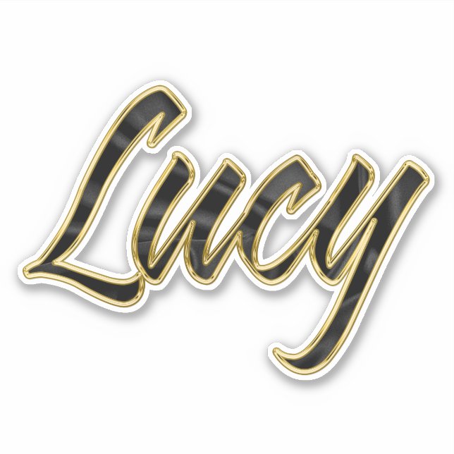 Adesivo Lucy black gold Lettering Aufkleber Sticker (Frente)