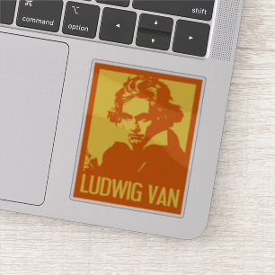 Adesivo Ludwig Van Beethoven Pop de Arte Personalizada Vin