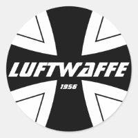 Luftwaffe Classic Round Sticker, Glossy