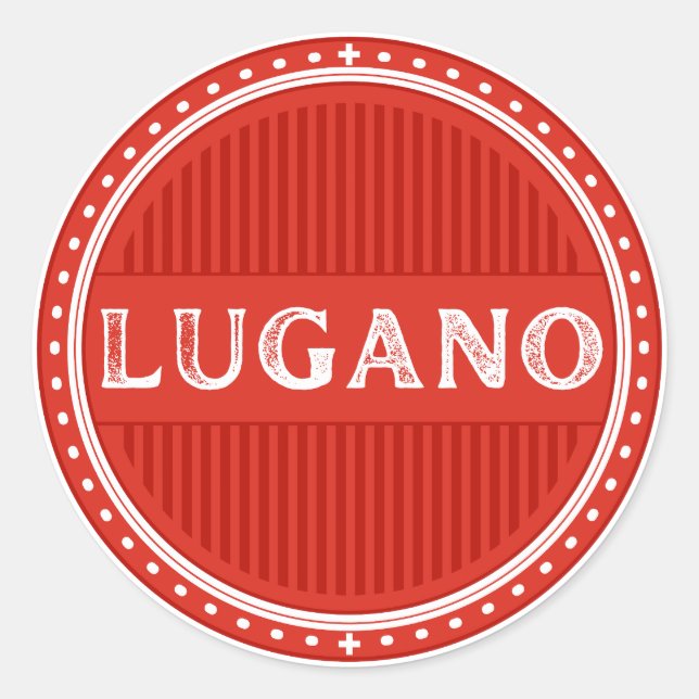 Adesivo Lugano City Pride Emblem – Swiss Identity (Frente)