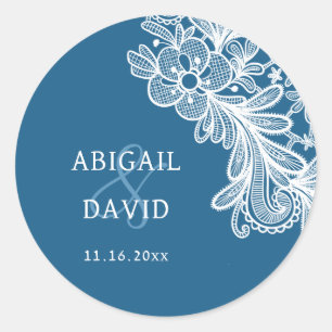 Adesivo Lugar Branco sobre Casamento Azul