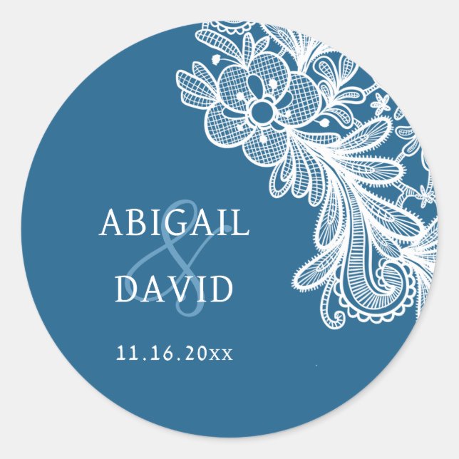 Adesivo Lugar Branco sobre Casamento Azul (Frente)