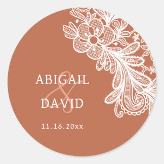 Adesivo Lugar Branco sobre Terracotta Wedding