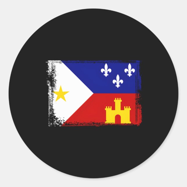 Adesivo Luisiana Cajun Acadiana Flag (Frente)