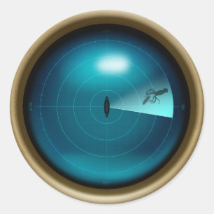 Adesivo Lula gigante vista no navio Sonar Steampunk náuti