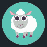 Adesivo Lulu, a Ovelha<br><div class="desc">Lulu,  a ovelha é um Gemini. Ela é muito agradável,  embora às vezes ela possa ser um pouco escrota e esquecer os planos que fez com amigos. Ela adora a cor verde,  e comendo comidas verdes,  especialmente algumas alfaces doces de manteiga.</div>