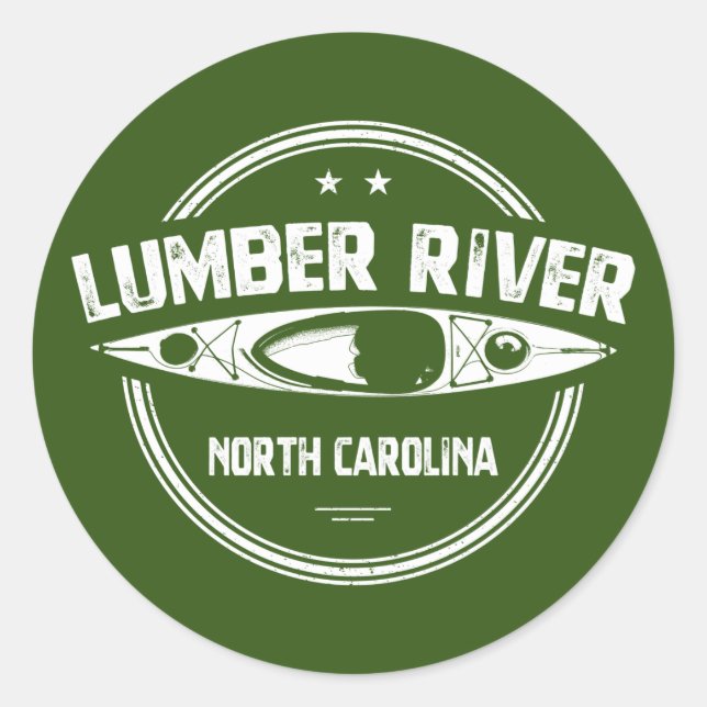 Adesivo Lumber River, Carolina do Norte (Frente)