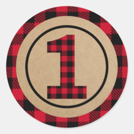 Adesivo Lumberjack Primeiro Aniversário, Um Favor Selvagem