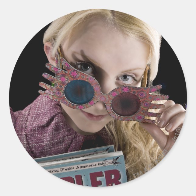 Adesivo Luna Lovegood Peeks Sobre Óculos (Frente)