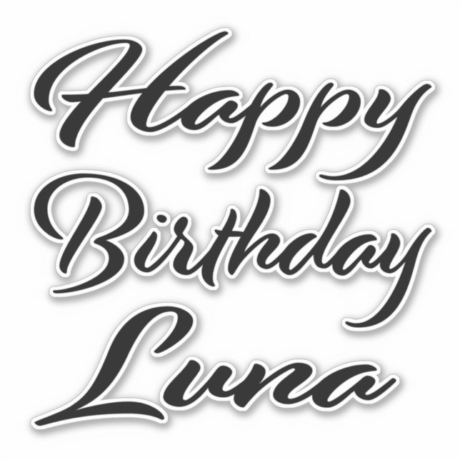 Adesivo Luna Name Vorname black Sticker Geburtstag (Frente)
