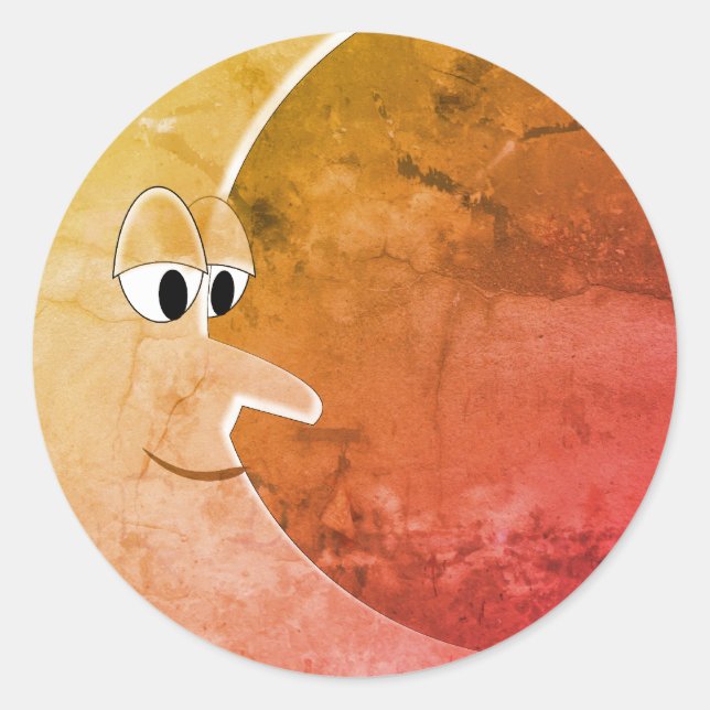 Adesivo Luna Vintage Moon Drawn (Frente)