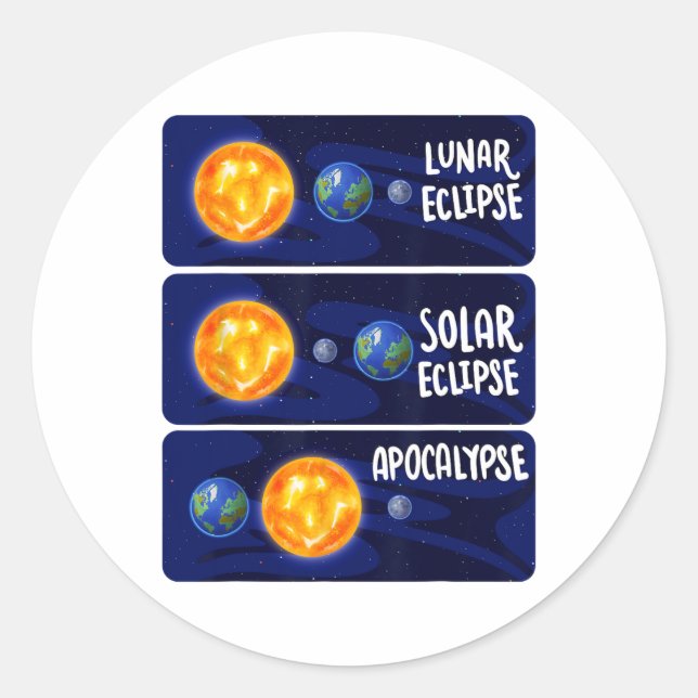 Adesivo Lunar Eclipse Solar Apocalypse Astrologia M (Frente)